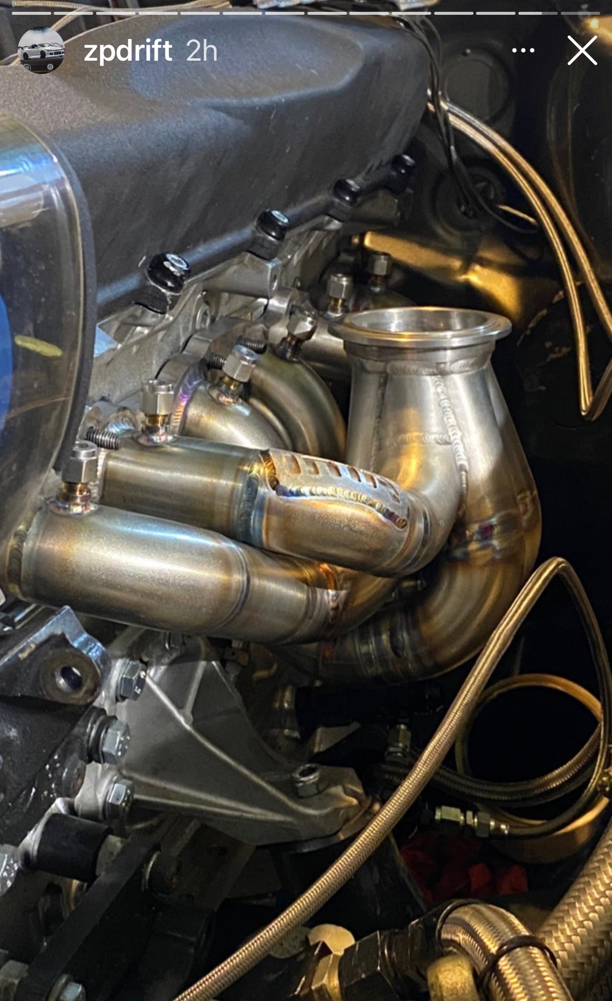 IMR RB turbo manifold ZP spec, TIG welded stainless steel