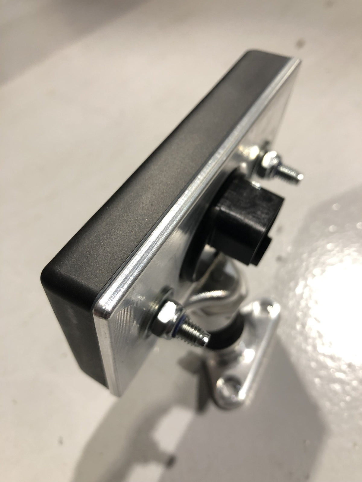 Side view of the CNC machined aluminium keypad mount plate