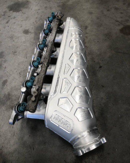 IMR fabricated alloy 2JZ intake manifold for Toyota 2JZ-GE and 2JZ-GTE