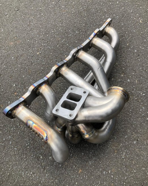IMR TIG welded stainless steel RB turbo manifold for Nissan RB20, RB25, RB26 and RB30