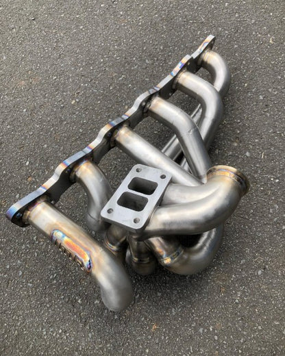 IMR TIG welded stainless steel RB turbo manifold for Nissan RB20, RB25, RB26 and RB30