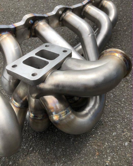 IMR TIG welded stainless steel RB turbo manifold for Nissan RB20, RB25, RB26 and RB30