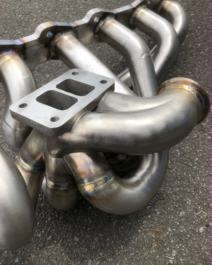 IMR TIG welded stainless steel RB turbo manifold for Nissan RB20, RB25, RB26 and RB30