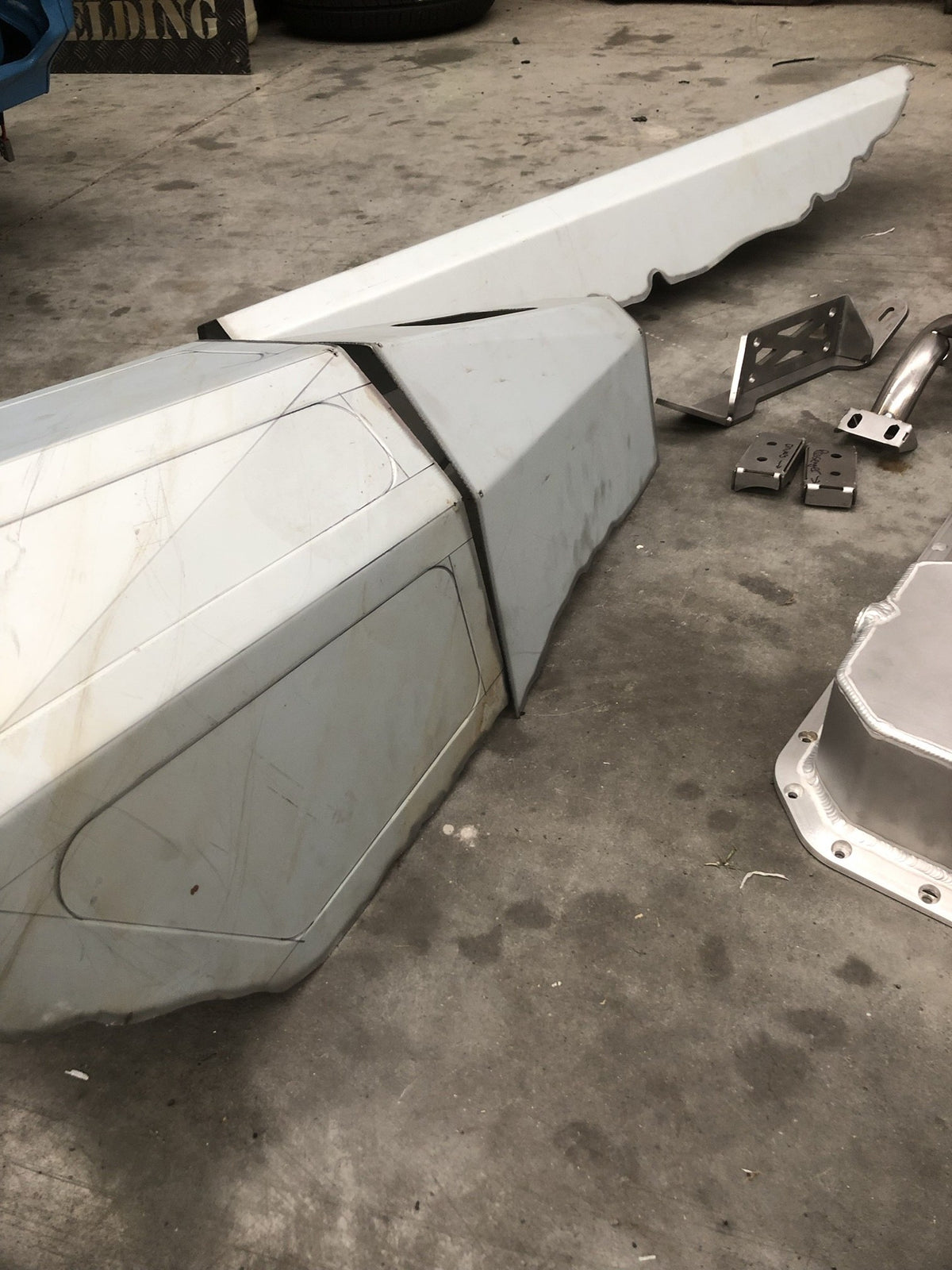Transmission and driveshaft tunnel from the IMR Mazda 626 20B conversion kit