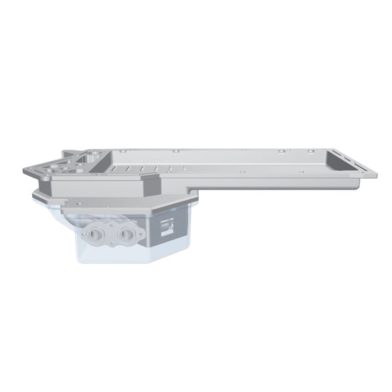 3D model of the IMR VK56DE alloy sump for Nissan S13, S14 and S15, with see-through tank